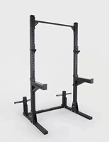 Banco de Levantamiento de Pesas Multifuncional de Metal para Gimnasio con Barra de Dominadas y Rack de Sentadillas Comercial de Medio Marco Libre