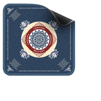Tapis de Mahjong Américain de Luxe en Caoutchouc Pliable, Portable, Écologique et Durable pour 2 Personnes – Idéal pour Casino, Jeux de Poker et Voyage