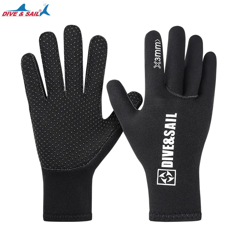 New 3mm Neoprene Gloves Five Finger Keep Warm Diving Equipment Winter Diving Gloves For Spearfishing Snorkeling Paddling Surfing