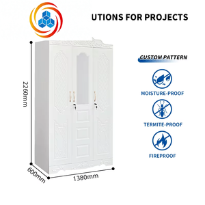 Steel Embossed Freestanding Modern Bedroom Wardrobe ISO CE Certified Customized Knocked-down Structure Large Capacity Factory - Product Image 2