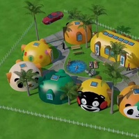 Dôme géodésique en EPS, résistant au vent et aux tremblements de terre, construction rapide, kit de maison à construire soi-même pour village d'éco-tourisme