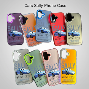 Coque pour iPhone 12, 13, 14, 15 Pro, 16, 17 avec motif de dessins animés Lightning <span class=keywords><strong>McQueen</strong></span> et Sally pour filles - Product Image 1