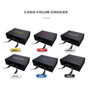 Black Folding Flip Clamshell Custom Logo Fashion <b>Gift</b> <b>Box</b> High-end Printing Recycled Materials <b>Magnetic</b> Closure for Jewelry - Product Image 3