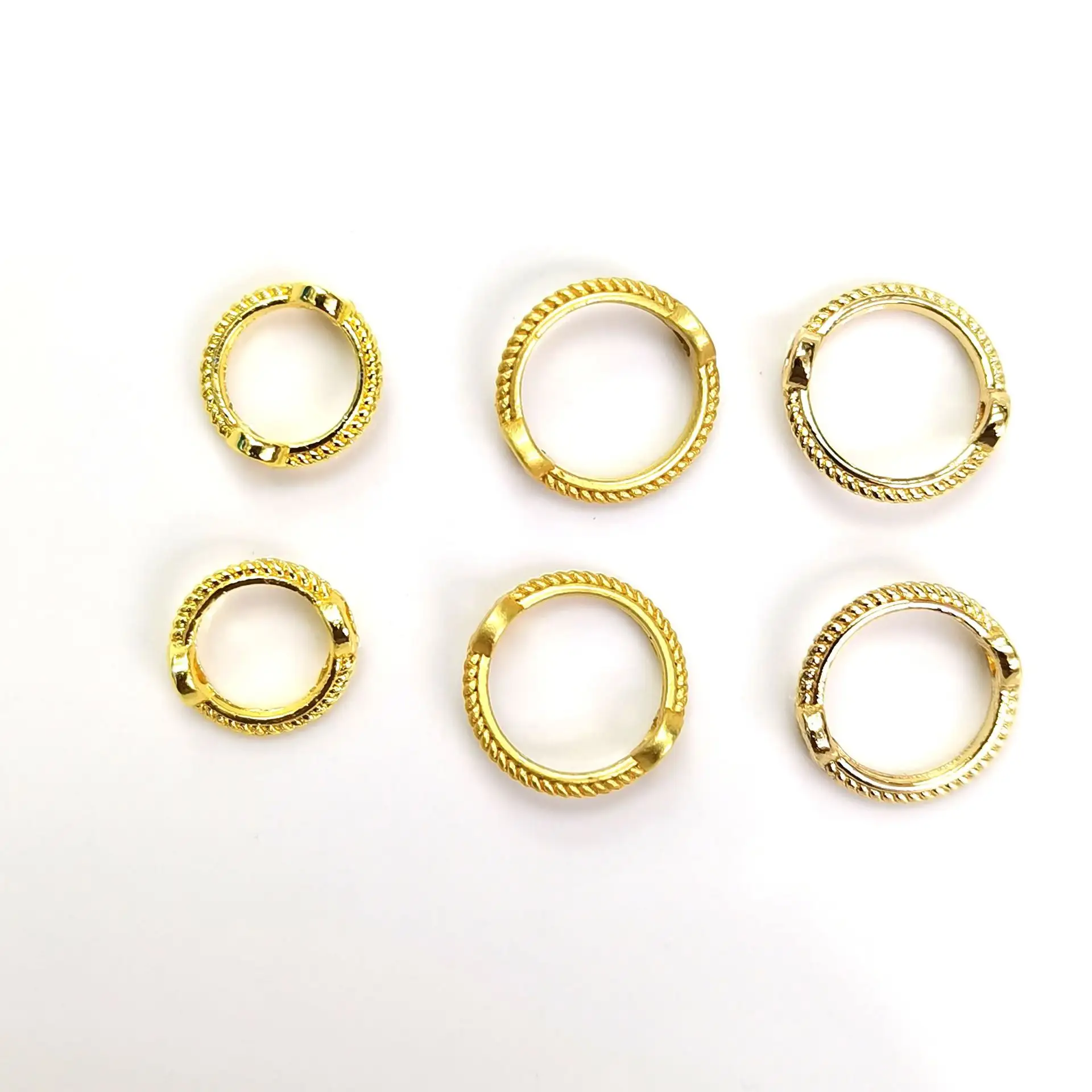 Kovict Großhandel farbige runde 9mm 11mm 13mm Abstand runde Metall eingelegte Strass Perlen für DIY Schmuck herstellung