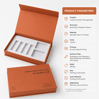 Boîte d'emballage cosmétique personnalisée avec fermeture magnétique, style livre, boîte cadeau pour ensemble de sérum de soin de la peau, emballage en papier rigide imprimé sur mesure