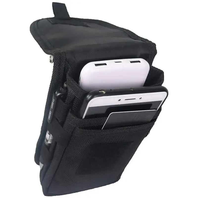 Ücretsiz toka ile cep telefonu kılıfı kılıf cüzdan kart bel paketi açık spor naylon taşıma çantası için Google
