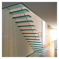 Escalier flottant intérieur sur mesure de haute qualité, style moderne, pour villa, appartement résidentiel, escalier flottant intérieur