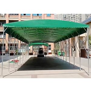 Auvent pliant mobile d'extérieur sur mesure pour usine, type push-pull, avec protection solaire - Product Image 5