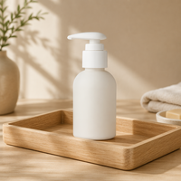 Botol Pompa Plastik PE Matte 100ml Mini Isi Ulang Dispenser Botol Kosong untuk Perjalanan, Pembersih Wajah, Losion, Kemasan Kosmetik