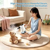 Limpiador a Vapor Portátil OEM de 1200W, Desinfección a Alta Temperatura, Tanque Extraíble de 550ML, 2 Ajustes de Vapor, Calentamiento Rápido en 10-12s, ABS