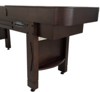 Table de shuffleboard en bois massif de 9 pieds/12 pieds/14 pieds/16 pieds avec tableau de score électronique rond
