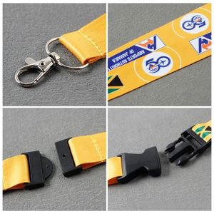 Hot Selling Custom <b>Polyester</b> <b>Lanyard</b> with Offset Printing Washable Neck Strap & Keychain for Promotional Use - Product Image 3