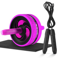 Rouleau Abdominal Léger et Durable pour l'Entraînement de la Force du Core, Équipement de Fitness à Domicile pour Débutants, Tapis de Genouillère