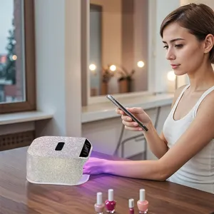 Séchoir à ongles professionnel UV LED 36 LED avec diamants incrustés, lampe de nail art haute puissance à séchage rapide, écran tactile LCD pour le durcissement de tous les gels - Product Image 6