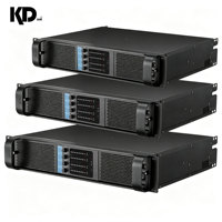 Amplificateur de puissance numérique de classe D à 4 canaux, 4 ohms, 1300 W RMS, boîtier métallique, montage en rack 2U, pour système de sonorisation de scène extérieure