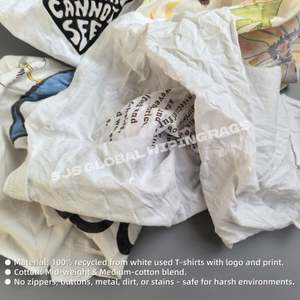 Trapos de Algodón Blancos Industriales a Granel, Paños de Limpieza de 10 kg, Trapos de Algodón con Estampado, Paños de Limpieza para Limpiar - Product Image 4