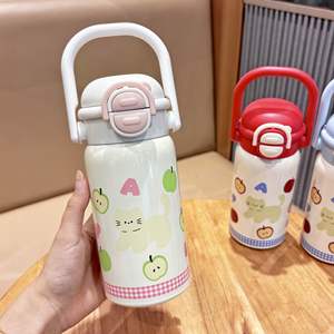 Bouteille d'eau isotherme mignonne motif chat en acier inoxydable 316 à double paroi sous vide pour filles, rentrée scolaire été 2025 - Product Image 3