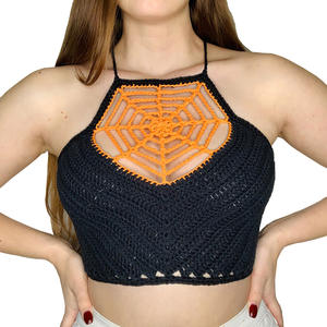 <span class=keywords><strong>Canottiera</strong></span> da <span class=keywords><strong>donna</strong></span> Sexy all'uncinetto con ragnatela nuovo costume da bagno da spiaggia Bikini Top corto con petto avvolto canottiere da <span class=keywords><strong>donna</strong></span> - Product Image 5