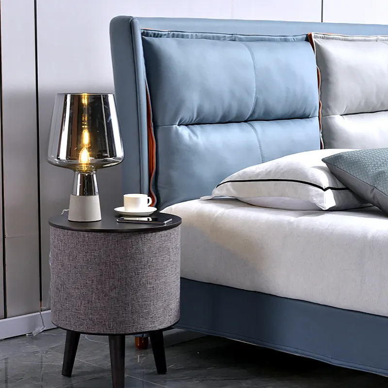 2021 нордическая Современная умная мебель для гостиной HOMEMORE круглый белый журнальный столик с динамиком и беспроводным зарядным устройством