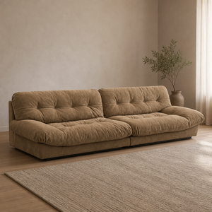 Button Tufted <b>Sofa</b> Deep Button Back <b>Cushion</b> Plump <b>Seat</b> Low Profile Plinth Base 2 <b>Seat</b> Compressed <b>Sofa</b> Living Room Hotel Bedroom - Product Image 3