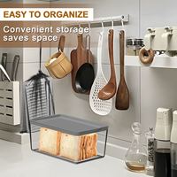 Trancheuse à pain pliable avec boîte à pain, guide de découpe réglable pour pain fait maison, gâteaux, bagels