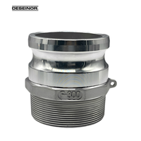 Raccord rapide Camlock F300 en alliage d'aluminium avec poignée à levier et bride, connecteur industriel pour camions-citernes, pétrole, produits chimiques et conduites de fluides