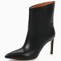 Usine Nouveau Hiver Automne Noir Stiletto Bottes En Cuir Personnalisé Bout Pointu Dames Bottes Talons Hauts Bottines Femmes PU Caoutchouc