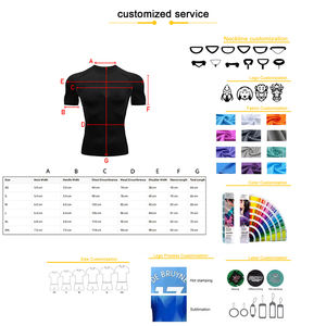 Snelle levering, op maat gemaakte logo ronde hals compressie trainingskleding, polyester sublimatie schedelprint compressie top voor atleten - Product Image 5