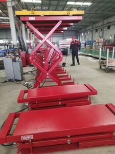 Elevador hidráulico de doble cilindro de alta calidad, plataforma elevadora de tijera para coche eléctrico de elevación completa, elevador de tijera automotriz de fábrica directa - Product Image 5