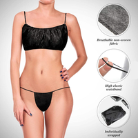 Ensemble soutien-gorge et culotte jetables en non-tissé pour salon de beauté, doux, respirant, respectueux de la peau, pour bronzage, spa, voyage, hôtel