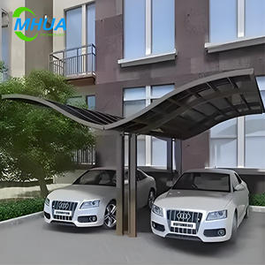 Nouveau <span class=keywords><strong>garage</strong></span> d'abri d'auto de polycarbonate de conception avec le cadre en aluminium - Product Image 6