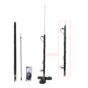 Antena HF de 3-50MHz, 3.5dBi, Frecuencia Ajustable, Antena Móvil con Base Triple Reforzada de Alta Resistencia - Product Image 2