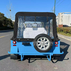 Voiture classique vintage électrique de luxe d'origine, personnalisable, bleue, 5 places - Product Image 5