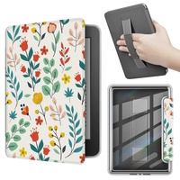 Casing Buku Kulit PU Transparan Grosir untuk Kindle E-reader Paperwhite Generasi ke-12 dengan Tali Pegangan