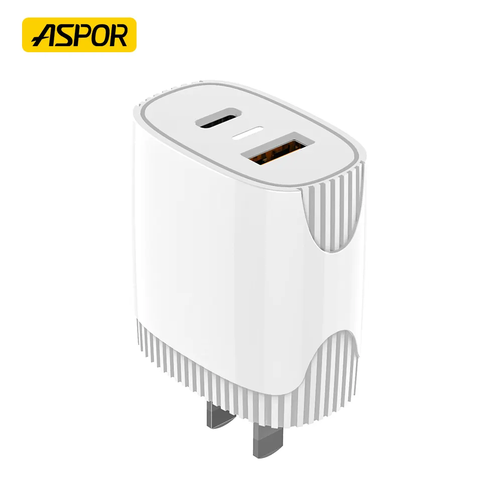 ASPOR QC PD 20W Charger Original Adapter Fast Charger EU/US//ETL/PSE/UK Plug 12W/20W USB Type-C Wall Charger Adapter