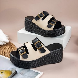 Sandales compensées d'été pour femme 2026 – Nouvelle collection élégante et tendance, faciles à assortir, décontractées à semelle épaisse - Product Image 4