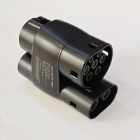 Adaptateur de charge EV 2-en-1 AC/DC 400A 1000V CCS1 vers CCS2, connecteur de charge rapide Type 1 vers Type 2 pour véhicules électriques européens