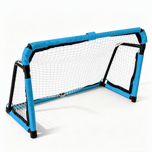 Porta da Calcio Pieghevole con Telaio in Acciaio Resistente, Rete da Calcio Richiudibile per Allenamenti Giovanili - Product Image 1