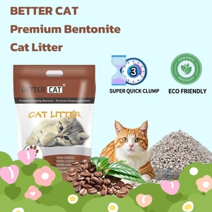 Litière pour chat en bentonite parfumée de qualité supérieure, sans poussière, hautement absorbante et à agglomération rapide, marque Moomoopet, prix d'usine - Product Image 1