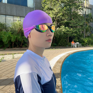 <span class=keywords><strong>Bonnet</strong></span> <span class=keywords><strong>de</strong></span> <span class=keywords><strong>bain</strong></span> unisexe facile à mettre et à enlever pour l'entraînement physique, la compétition, le <span class=keywords><strong>triathlon</strong></span>, la natation - Product Image 4