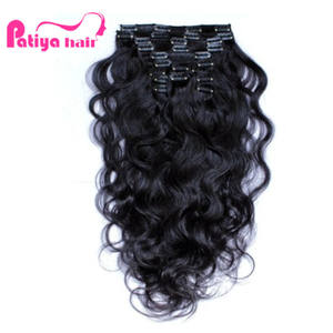 ผมต่อแบบกิ๊บติดผมสีดำสำหรับผู้หญิงผิวดำผมต่อแบบที่หนีบผมคนหยักเป็นลอนสองชั้น100กรัม - Product Image 1