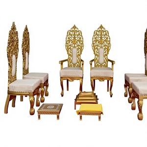 Chaises de Couple dorées décoratives pour couples, chaises de salon de mariage, siège pour marié et mariée, livraison gratuite - Product Image 2