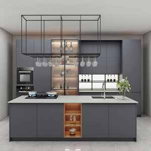 Gabinetes de Madera Personalizados para Toda la Casa, Estilo Moderno Minimalista con Protector Contra Salpicaduras y Detalles de Mármol para Cocina, Baño y Lavandería - Product Image 1