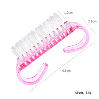Nouveaux mini-brosses de nettoyage pour nail art en plastique, lot en vrac, jetables, rose et violet, outils de manucure de salon avec lime, nettoyant de luxe