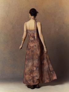 Personnalisé Haute Couture nouvelle robe Style grande jupe longue chinois 2024 début printemps femme coton vêtements femme naturel tricoté - Product Image 4