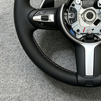 Manettes de changement de vitesse larges en cuir pleine fleur OEM, modèle rond, pour volant de voiture BMW 328i E90 X3 X5 M3 M4 M5 F01 F06 F10 F32 F34 F36