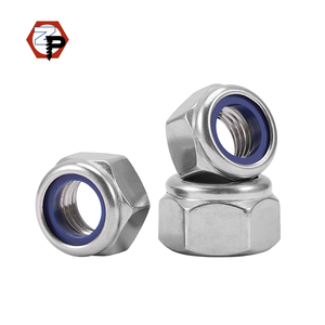 316/304 baja tahan karat M6 M8 M10 M20 anti-melonggarkan nilon mur segi enam mur pengunci DIN985 - Product Image 6
