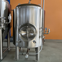 Cuve à bière brillante de 500 L pour la clarification, la carbonatation et le stockage de la bière, cuve de conditionnement isolée à double enveloppe de 5 HL pour brasserie artisanale