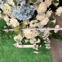 Arche florale élégante de style Monet, en soie artificielle, thème jardin enchanté, toile de fond de mariage pour la décoration de salle