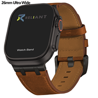 Ultra Wide 26mm New Man Premium Vintage Correa de reloj de cuero genuino para Apple Watch Ultra 49mm (WB1015T)